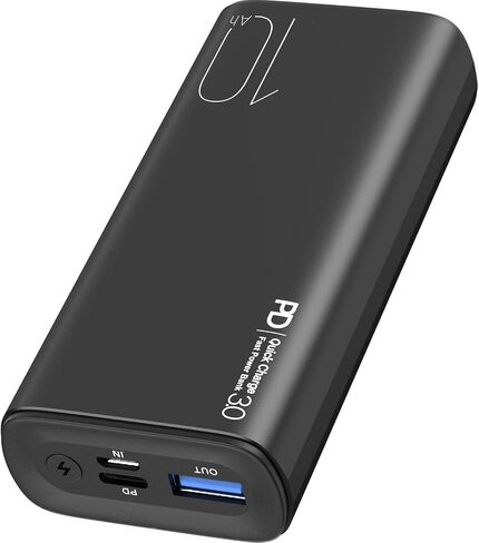TOZO PB3 Portable Charger 10000mAh One of The Lightest and Slimmest Fast Power Bank 18W PD High-Speed Charging Battery Pack with USB-C Input/Output for iPhone,Samsung and More Black in Saudi Arabia