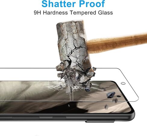 3 قطع واقي شاشة لهاتف Google Pixel 8 (6.2 بوصة) + 2 واقي عدسة الكاميرا، زجاج مقسى عالي الدقة مضاد للخدش وبصمات الأصابع ولا يوجد فقاعات 9H in Kuwait