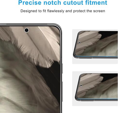 3 قطع واقي شاشة لهاتف Google Pixel 8 (6.2 بوصة) + 2 واقي عدسة الكاميرا، زجاج مقسى عالي الدقة مضاد للخدش وبصمات الأصابع ولا يوجد فقاعات 9H in Kuwait