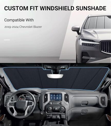 Windshield Sun Shade for 2019-2024 Chevrolet Blazer Front Window Sunshade - Safeguard in Saudi Arabia