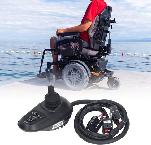 عصا تحكم كهربائية للكرسي المتحرك، وحدة تحكم بديلة، وحدة تحكم كهربائية بقدرة 50 أمبير مع موصل فرامل كهرومغناطيسي، لملحقات الكراسي المتحركة الكهربائية in Kuwait