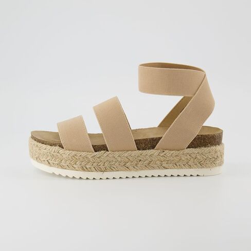 CUSHIONAIRE Mandy Strappy Espadrille Platform Sandals for Women with Low Wedge Heel in Saudi Arabia