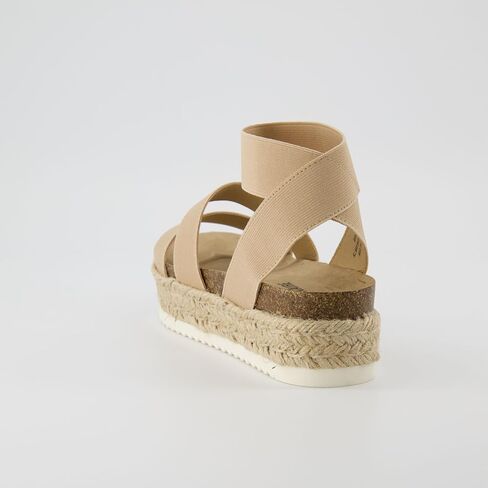 CUSHIONAIRE Mandy Strappy Espadrille Platform Sandals for Women with Low Wedge Heel in Saudi Arabia