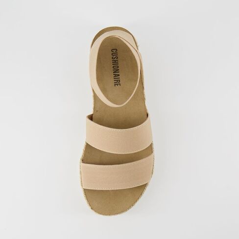 CUSHIONAIRE Mandy Strappy Espadrille Platform Sandals for Women with Low Wedge Heel in Saudi Arabia