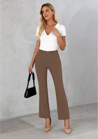 GRAPENT Bootcut Dress Pants for Women High Waisted Business Causal Elastic Waist Stretch Flare Work Trousers Dress Pants in Saudi Arabia