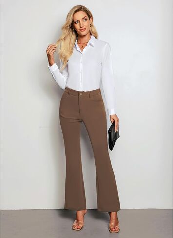 GRAPENT Bootcut Dress Pants for Women High Waisted Business Causal Elastic Waist Stretch Flare Work Trousers Dress Pants in Saudi Arabia