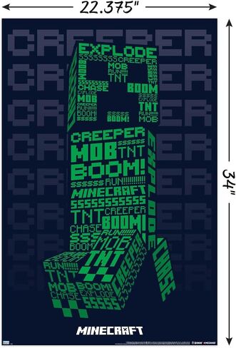 Trends International Minecraft - ملصق حائط Creeperscope، 22.375 بوصة × 34 بوصة، نسخة غير مؤطرة in Saudi Arabia