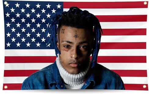 Xxx-tentacions العلم الأمريكي 3 × 5 قدم مغني الراب نسيج الجدار شنقا كلية النوم جدار ديكور غرفة الأعلام جدار الفن ملصق ديكور المنزل لغرفة النوم غرفة المعيشة، كبير، الوردي-1 in Kuwait