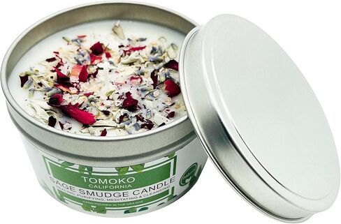 TOMOKO White Sage Scented Candle with Rose, Lavender! Healing, Purifying, Meditating & Cleansing (White Sage, 3 Pack) in Saudi Arabia