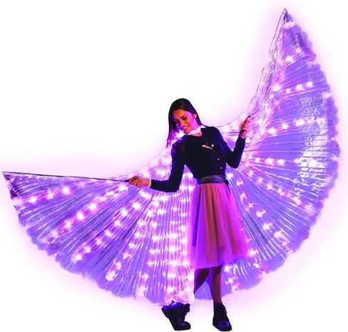 Tidalpool Illuminated Veil Angel Wings - Adult Size Fairy Wings - Festival Angel Costume & Rave Cosplay Outfit in Saudi Arabia