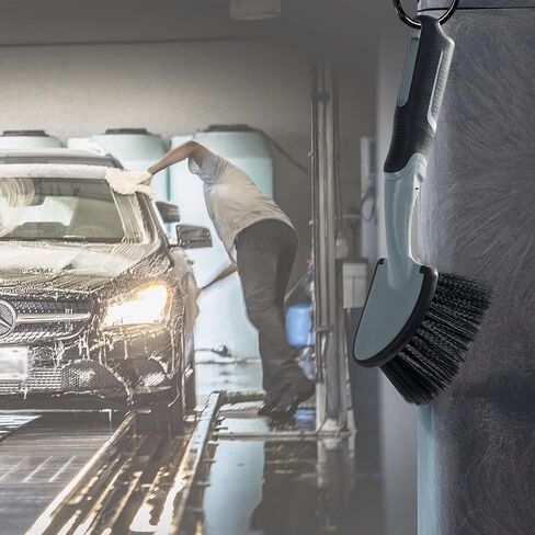فرشاة عجلة غسيل السيارة بمقبض قصير، فرش إطارات تنظيف ذات شعيرات ناعمة للسيارة، فرشاة تنظيف حافة السيارة للغسيل الخارجي in Saudi Arabia
