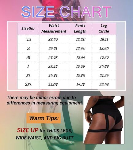 EVELUST Rave Booty Shorts for Women - High Waisted Harness Pants Butt Lifting Leggings Exotic Pole Festival Outfits Bottom in Kuwait