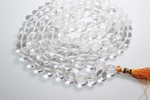 Certified Natural Rock Crystal Sphatik Mala (108 + 1 Beads) in Saudi Arabia