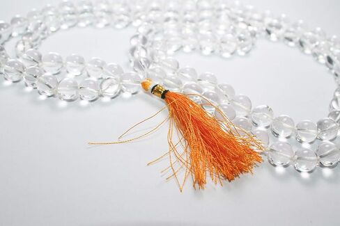 Certified Natural Rock Crystal Sphatik Mala (108 + 1 Beads) in Saudi Arabia