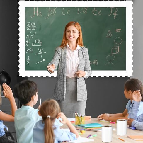 8 Rolls 262 ft Classroom White Bulletin Board Borders Scalloped Border Trim Rolled Classroom Borders Back to School Borders for Classroom School Chalkboard Office Decor in Saudi Arabia