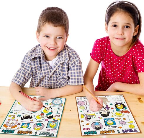 Yeaqee 30 Set Religious Coloring Posters for Kids 17 x 20 Inch When Should I Pray Poster Christian Crafts Inspirational Coloring Posters for Kids Teens Sunday School Classroom Home Wall Supplies in Saudi Arabia