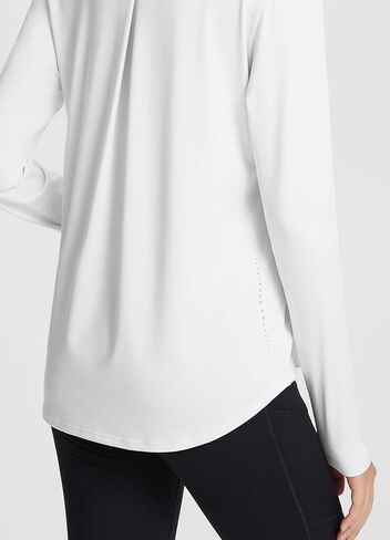 BALEAF Women's Long Sleeve Workout Tops Running Pleated Back Loose Fit Athletic Shirts Quick Dry Sun UPF 50+ Tees in Saudi Arabia