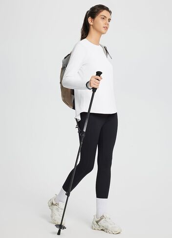 BALEAF Women's Long Sleeve Workout Tops Running Pleated Back Loose Fit Athletic Shirts Quick Dry Sun UPF 50+ Tees in Saudi Arabia