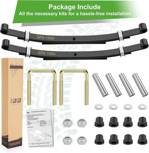 10L0L Golf Cart Heavy Duty Rear 3-Leaf Spring Kit with Bushings & Sleeves for 1995-2013 EZGO TXT OEM: 70506-G01 74135-G01 74207-G01 74207-G03 in Saudi Arabia