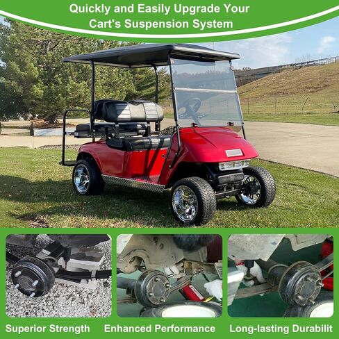 10L0L Golf Cart Heavy Duty Rear 3-Leaf Spring Kit with Bushings & Sleeves for 1995-2013 EZGO TXT OEM: 70506-G01 74135-G01 74207-G01 74207-G03 in Saudi Arabia