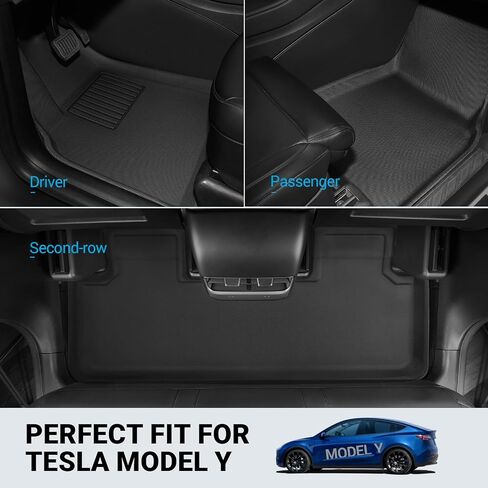 Tesla Model 3 Floor Mats 3D Cargo Liners All-Weather Waterproof Protect Floor Interior Accessories for 2023 2022 2021 Model 3 4PCS in Saudi Arabia