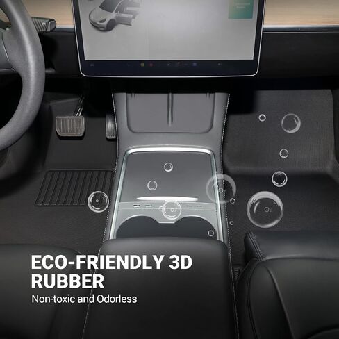 Tesla Model 3 Floor Mats 3D Cargo Liners All-Weather Waterproof Protect Floor Interior Accessories for 2023 2022 2021 Model 3 4PCS in Saudi Arabia