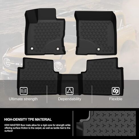 KIWI MASTER Floor Mats Compatible with 2021-2024 Ford Bronco Sport Accessories Replace OEM # MP1Z-7813300-AA All Weather Custom Fit Liners Front & Rear 2 Row Mat in Saudi Arabia