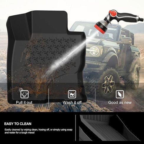 KIWI MASTER Floor Mats Compatible with 2021-2024 Ford Bronco Sport Accessories Replace OEM # MP1Z-7813300-AA All Weather Custom Fit Liners Front & Rear 2 Row Mat in Saudi Arabia