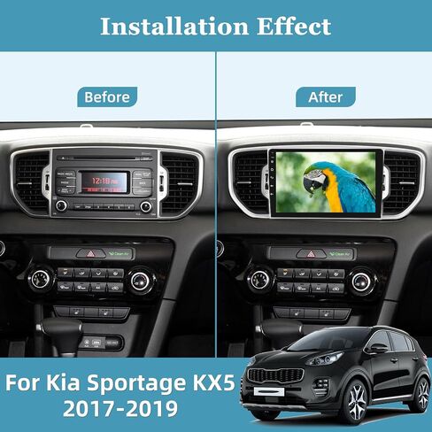 [2+64G] راديو سيارة Android 13 لسيارة Kia Sportage KX5 2017 2018 2019 - Carplay اللاسلكي وAndroid Auto - ستيريو سيارة بشاشة تعمل باللمس 9 بوصة مع نظام ملاحة Hi-Fi/WiFi/GPS + كاميرا احتياطية AHD in Saudi Arabia