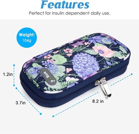 YOUSHARES Insulin Cooler Travel Case with Temperature Display - Refrigerated Medicine Cooler Travel Case Diabetic Travel Case with 2 TSA Approved Ice Pack for Trip and Daily (Green) in Saudi Arabia