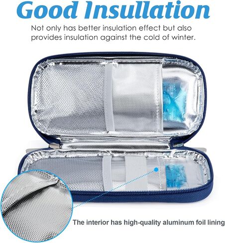 YOUSHARES Insulin Cooler Travel Case with Temperature Display - Refrigerated Medicine Cooler Travel Case Diabetic Travel Case with 2 TSA Approved Ice Pack for Trip and Daily (Green) in Saudi Arabia