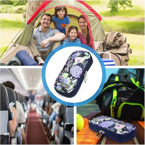 YOUSHARES Insulin Cooler Travel Case with Temperature Display - Refrigerated Medicine Cooler Travel Case Diabetic Travel Case with 2 TSA Approved Ice Pack for Trip and Daily (Green) in Saudi Arabia