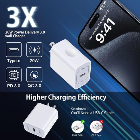 20 وات Samaung USB C شاحن حائط كتلة شحن سريع محول طاقة هاتف أندرويد لهاتف Galaxy S24 Ultra A35 A14 15 5g، Pixel 8a/7، iPad Pro/Air 13/11، USB شاحن حائط قابس صندوق الطوب فائق السرعة من النوع C in Saudi Arabia