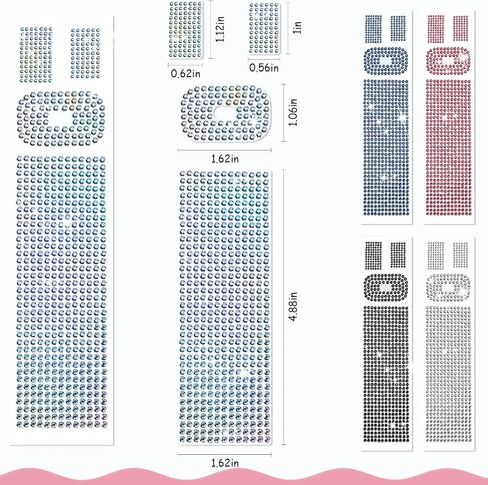 Outus 10 Pieces Rhinestones Wall Charger Stickers Bling Handmade USB Charger Crystal Decorations Artificial Diamond Charger Sticker Compatible with iPhone iPad Plug Power Adapter DIY for Women in Saudi Arabia