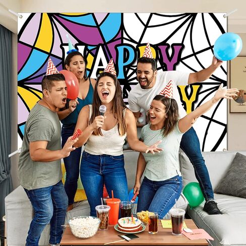 زينة عيد ميلاد الأربعاء آدامز، لافتة خلفية عيد ميلاد سعيد ملطخة لمستلزمات حفلات أعياد الميلاد مقاس 5 × 3 أقدام in Kuwait