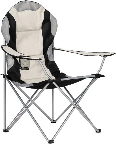 Outvita Folding Camping Chair, Oversized Portable Padded Arm Chair with Carry Bag & Cup Holder for Outdoor Fishing Sports Hiking, Heavy Duty Supports 330 LBS (2) in Saudi Arabia