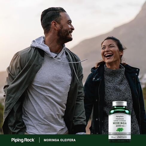 Piping Rock Moringa Oleifera Capsules 6000mg | 240 Count | Leaf Concentrated Extract | Herbal Supplement | Non-GMO, Gluten Free in Saudi Arabia