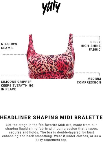 Women's Headliner Shaping Midi Bralette, Medium Compression in Kuwait