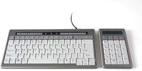 S-Board 840 Keyboard Ergonomic Compact, Lightweight for use with Laptop and Desktop PCs., an Integrated Numeric pad, a Larger Enter Key, and Two USB Ports. in Kuwait