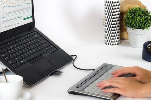 S-Board 840 Keyboard Ergonomic Compact, Lightweight for use with Laptop and Desktop PCs., an Integrated Numeric pad, a Larger Enter Key, and Two USB Ports. in Kuwait