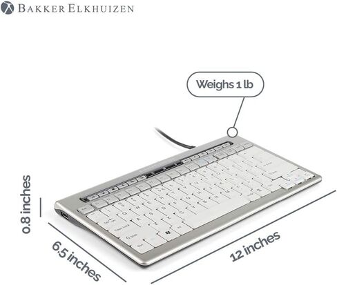 S-Board 840 Keyboard Ergonomic Compact, Lightweight for use with Laptop and Desktop PCs., an Integrated Numeric pad, a Larger Enter Key, and Two USB Ports. in Kuwait