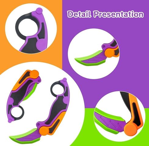 لعبة Shadow 3D Fidget - فراشة بلاستيكية ABS ممتازة لتخفيف التوتر والقلق، لعبة Tiktok ممتعة وجذابة لعبة Pop Fidget لعبة مخلب الإجهاد الجاذبية (برتقالي) in Saudi Arabia