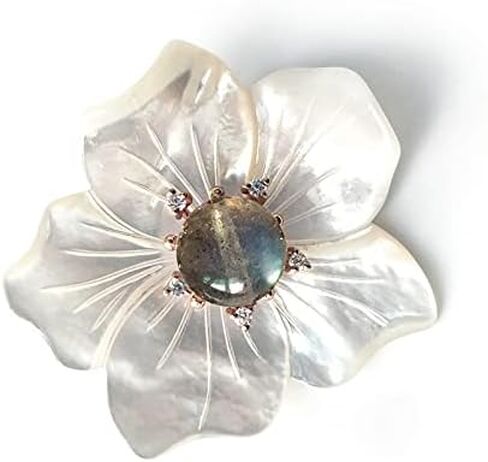New Year Brooches and Pins for Women with Crystal,Flower Lapel Pin Blossom Brooch Jewelry Gifts,Fashionable Accessories Flower Brooches and Pins for New Year Gift in Saudi Arabia