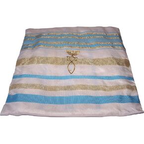 Holy Land Market Mens Messianic Shawl/Tallit - The Messiah Tallit (Sky Blue)