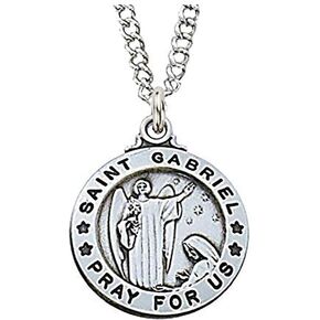 St Gabriel Prayer Card With Medal Pendant Charm Patron Saint Catholic Christian