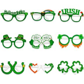 Leesgel St Patricks Day Accessories for Women Kids, Shamrock St Patricks Day Glasses, Saint Patricks Day St Patrick's Day Decorations Decor St Pattys Day Accessories Costume in Kuwait