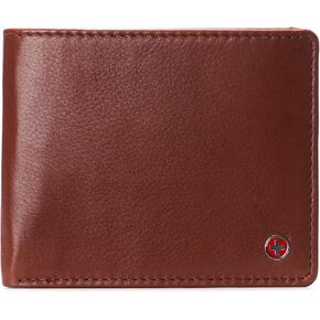 Alpine Swiss RFID Connor Passcase Bifold Wallet For Men Leather Comes in a Gift Box