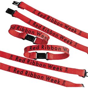 Fun Express - Red Ribbon Wk Friendship Bracelets - Jewelry - Bracelets - Friendship Bracelets - 12 Pieces
