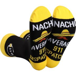 BDPWSS Dispatcher Gift 911 Operator Gift Emergency Dispatcher Gift Nacho Average 911 Dispatcher Novelty Socks