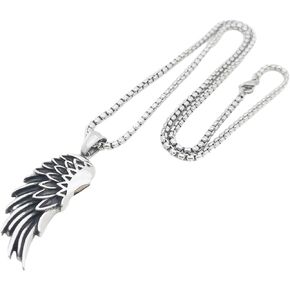 Heavenly Angel Wing Pendant Vintage Necklace Punk Rock Stainless steel Jewelry Gifts